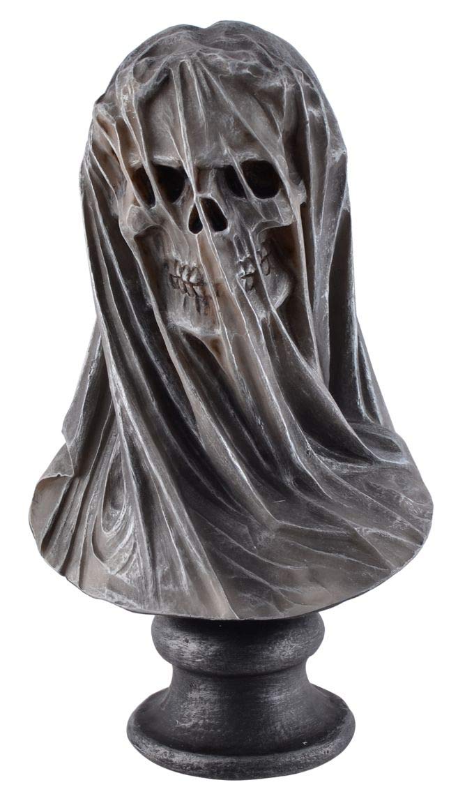 Joh. Vogler GmbH Skull Bust, Dark Veil, 20 cm, Polyresin, Gothic, Multicolor