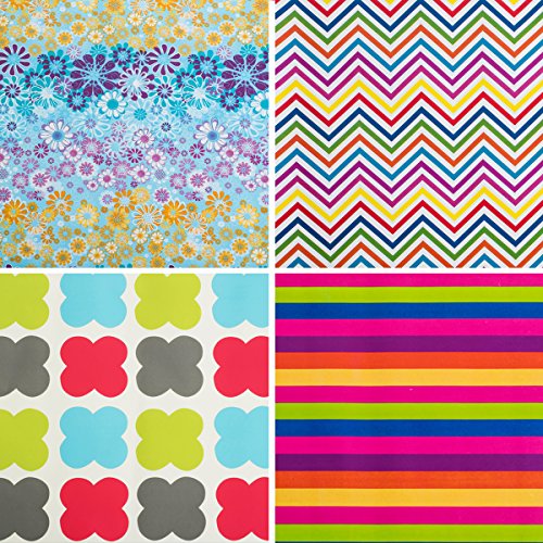 Gift Wrapping Paper – All Occasion Wrapping Paper – Wrapping Paper – Premium Gift Wrap, 4 Rolls - 2.5 ft x 10 ft per Roll, Includes 7 Bows, 2 Rolls of Ribbons - Thumbnail 3