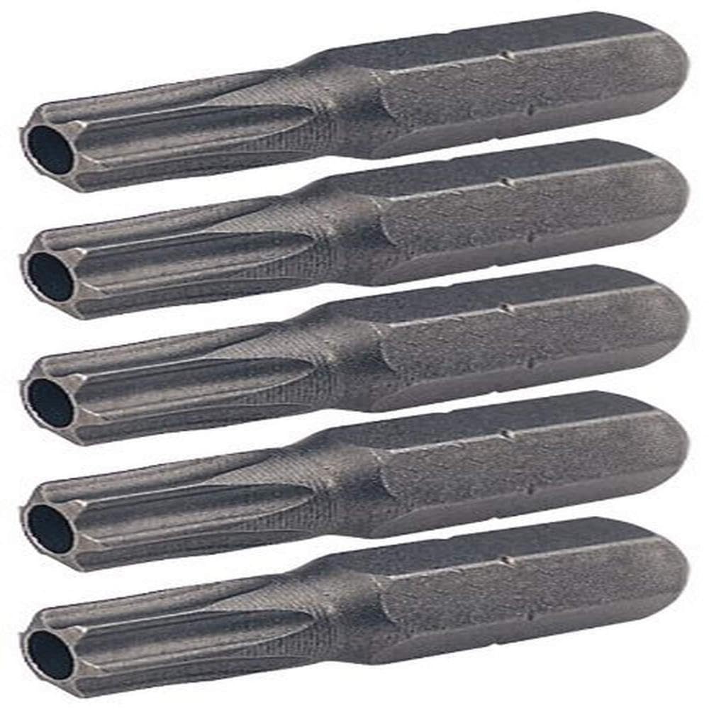 KS Tools, Torx Bit Set 1/4-inch 25 mm, S2, with Hole 5 pcs.