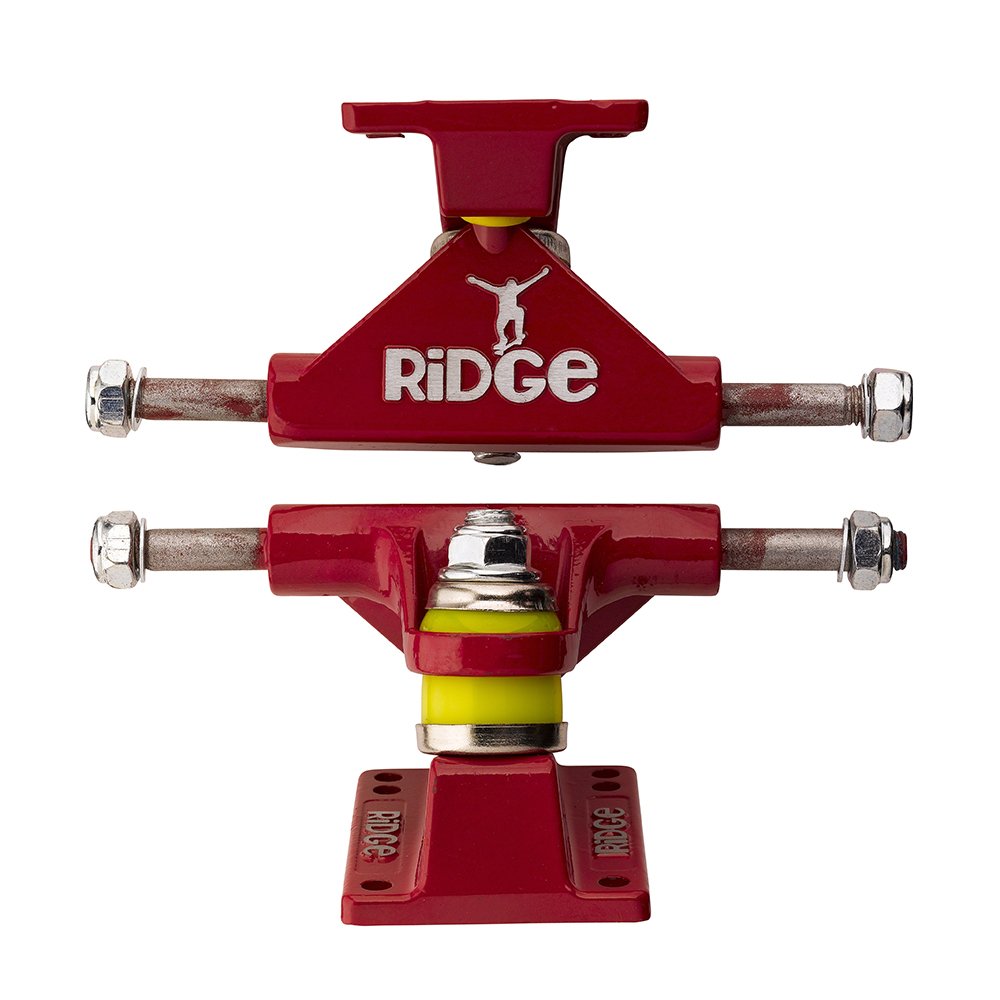 Ridge Skateboards 3" Skateboard Trucks for 22" Mini Cruiser-Red