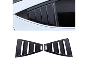 ZROPEAO Winiory for Hyundai Elantra 2017-2019 Car Rear Window Louver Air Vent Scoop Shades Cover Trim 2PCS/Set Matte Black