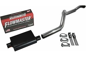 Truck Exhaust Kits 2.5" Aluminized Single Exhaust Kit with Flowmaster Super 44 Muffler Fits Cherokee XJ 4.0L 84-01