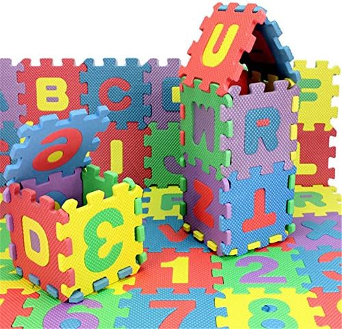 36 pcs EVA Educational Puzzle Foam Mat Interlocking Alphabet &amp; Number - 36 Small Blocks