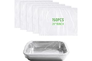 AmazingSpark 150 Pcs 20" x 16" Steam Pan Liners Disposable Roaster Liners for Use in 1/3 1/4 Size Pans