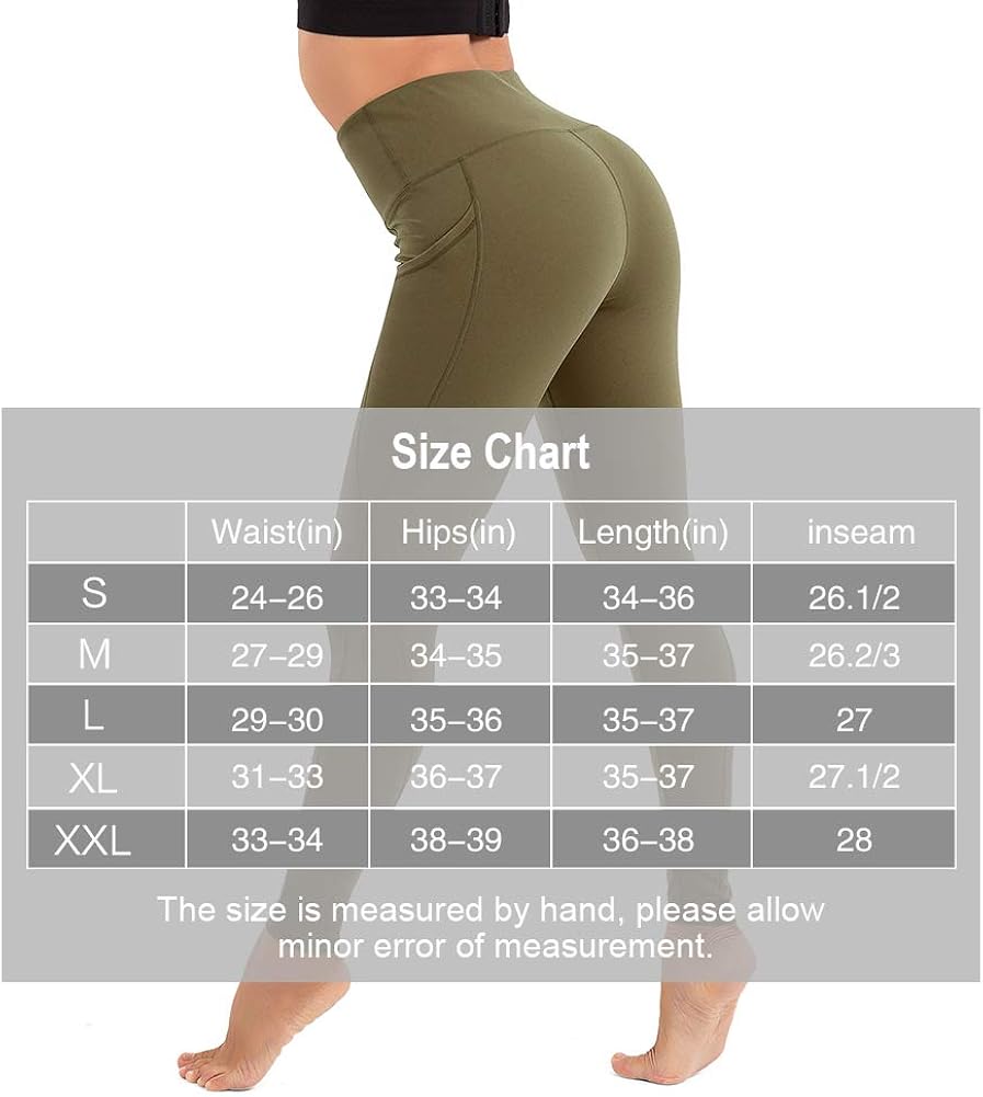 CLUCI Yoga Leggings High Waist for Women with Pockets Workout Pants Tummy Control Non-See Through 4 Way Stretch: Clothing