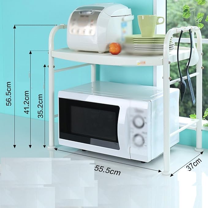 GHX-Storage shelf Cocina Microondas Horno Estante Estante 2 Capas ...