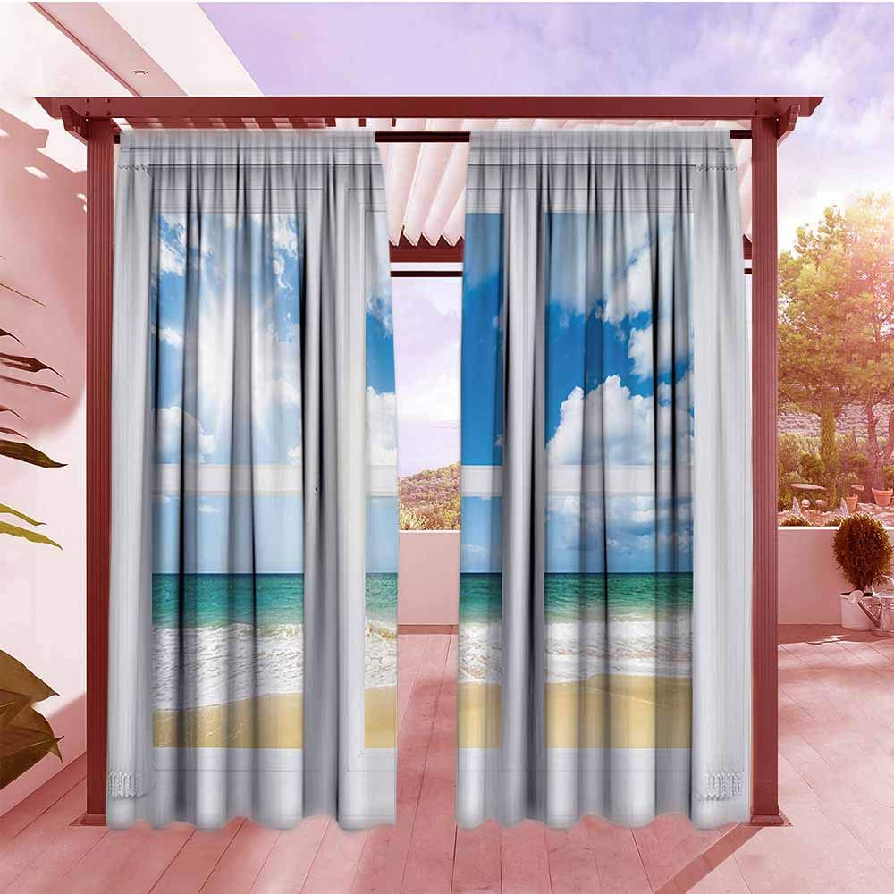Amazon Com Dggo Outdoor Rod Pocket Curtain Panel Beach Beach