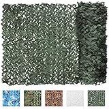 IUNIO Camouflage Netting, 16.4ft x 5ft / 5m x 1.5m Custom Dark Green Camo Net Great for Sunshade Camping Shooting Hunting etc.