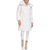 DKNY womens Diamond Quilted Long Puffer Coat