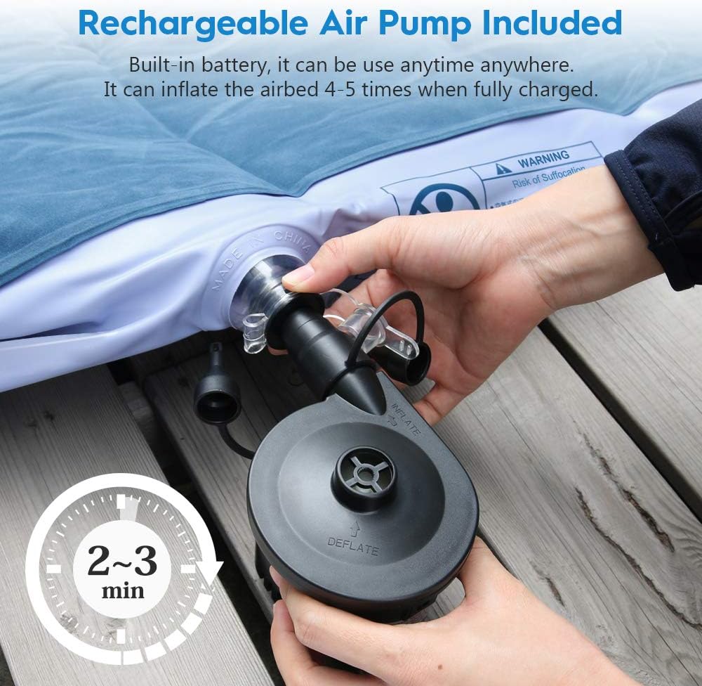 Deeplee Air Bed, Single Airbed Twin Size Air Mattress for Outdoor