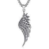 LOOVE Angel Wings Necklace 925 Sterling Silver Guardian Angel Nurse RN Caduceus Pendant Charm Crystal Angel Jewelry Gifts for Women