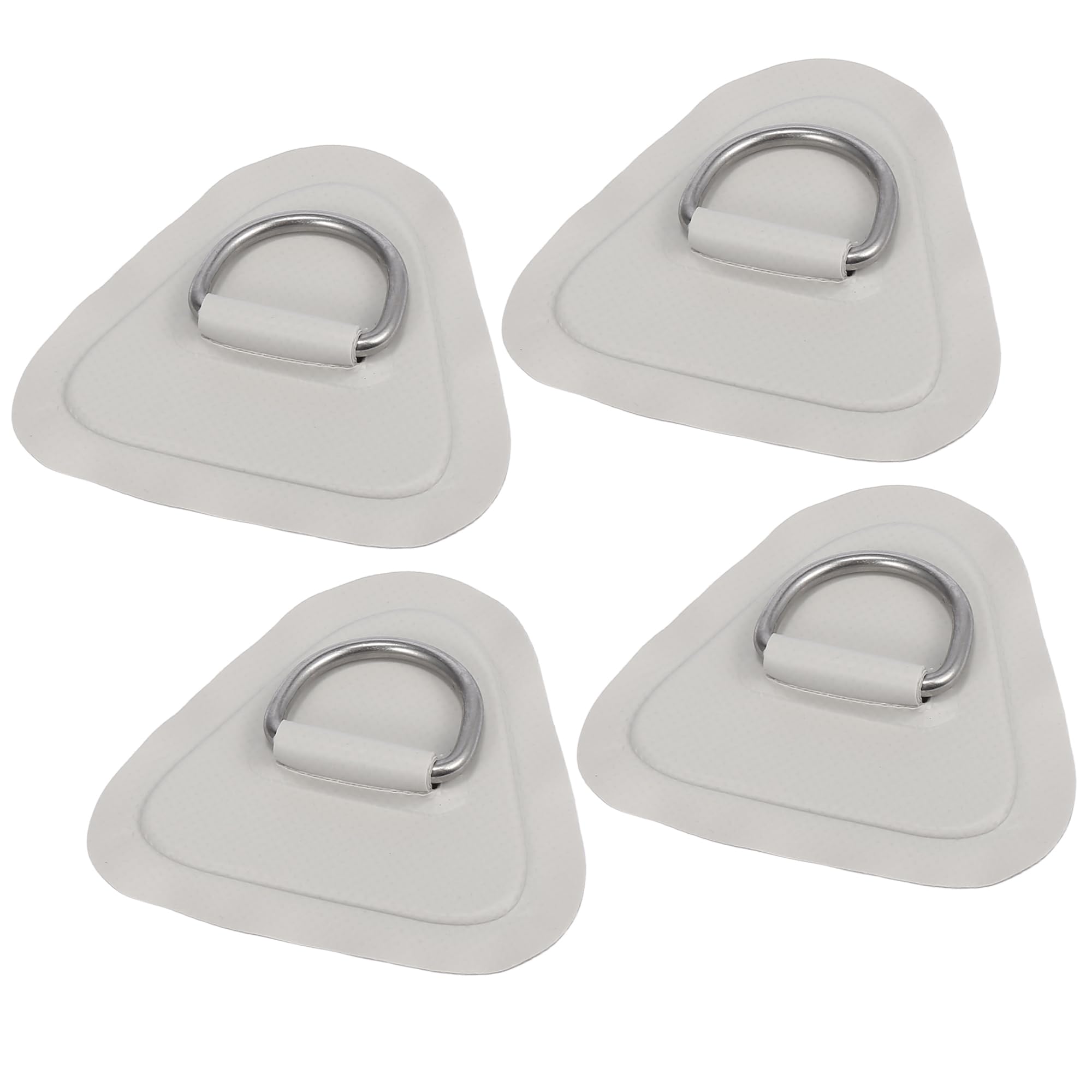 A ABSOPRO Kayak D Ring Patch Triangle PVC Stainless Steel Gray (Set of 4)