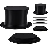 Yearntown Magician Collapsible Top Hat Halloween Costume | Magic Tall Hat for Men Women Adult Magician Accessories