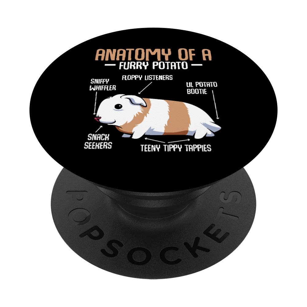 Anatomy Of A Furry Potato Guinea Pig Household Pet Animal PopSockets PopGrip: Swappable Grip for Phones & Tablets