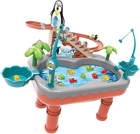 Amazon Popetpop 子供釣りのおもちゃペンギン階段クライミングのおもちゃ子供教育プレイシング磁気釣りゲーム教育おもちゃ子供のため おもちゃ雑貨 おもちゃ