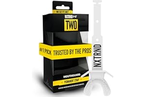 NXT NXTRND Nxtrnd Two Football Mouth Guard, Football Mouthpiece with Strap, Fits Adult & Youth (White)