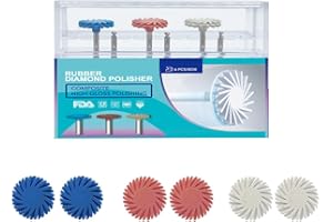 DENTASOP Dental Polishing Disc, 6pcs / Set 3 Colors Mixed Resin Polishing Disc Kit Dental Composite Spiral Flex Brush Brushes
