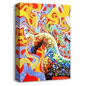 Canvas Wall Art Abstract Ink Painting Artwork for Home Prints Framed - 12x18 inches