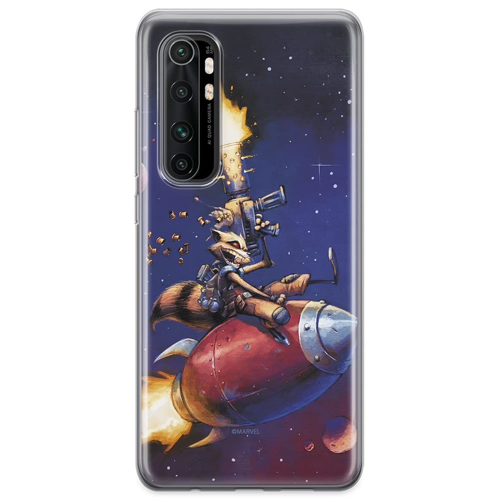 ERT GROUP mobile phone case for Xiaomi MI NOTE 10 Lite original and officially Licensed Marvel pattern Rocket 007 optimally adapted to the shape of the mobile phone, case made of TPU