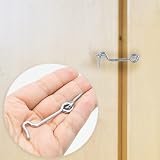 SZXMDKH 2 Inch Cabin Hook Set 4 Pack Galvanized Iron Door Window Latch Silver view 5