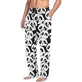SUABO Pajama Pants for Men, Dinosaur Dino Animal Print Yellow Men's Separate Bottoms, Lounge Pants, Relaxed Sleep Pant