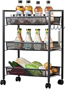 Carro de Almacenamiento de Acero al Carbono con 4 cestas de Alambre con