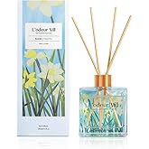 L'odeur Vill Reed Diffuser Set/Vanilla/3.38 fl.oz（100ML）/1 Pack with 6 Reed Sticks/Home Fragrance Diffuser, Oil Scent Diffuser for Bathroom Shelf Decor.
