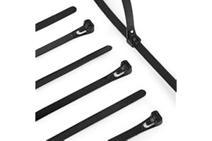Heavy-Duty Reusable Zip Ties – 8-Inch 200 x 7.6mm, 120 lbs Tensile Strength, UV-Resistant Nylon Cable Ties for Indoor/Outdoor