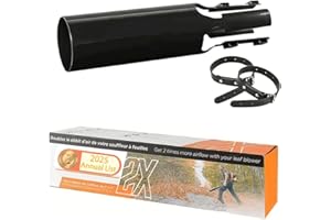 TIPAZUYI Leaf Blower Air Booster - Universal Nozzle Attachment, High-Speed Airflow Accelerator for 2–4 Inch Tubes, Plastic Turbo Extension Boosts Wind Power & Blowing Distance for Blower(Black,1PC)