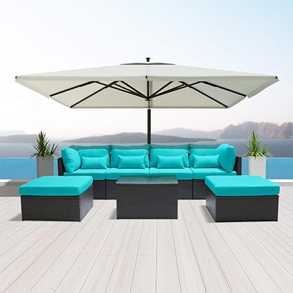 Amazon Com Dineli Outdoor Sectional Sofa Patio Furniture Wicker