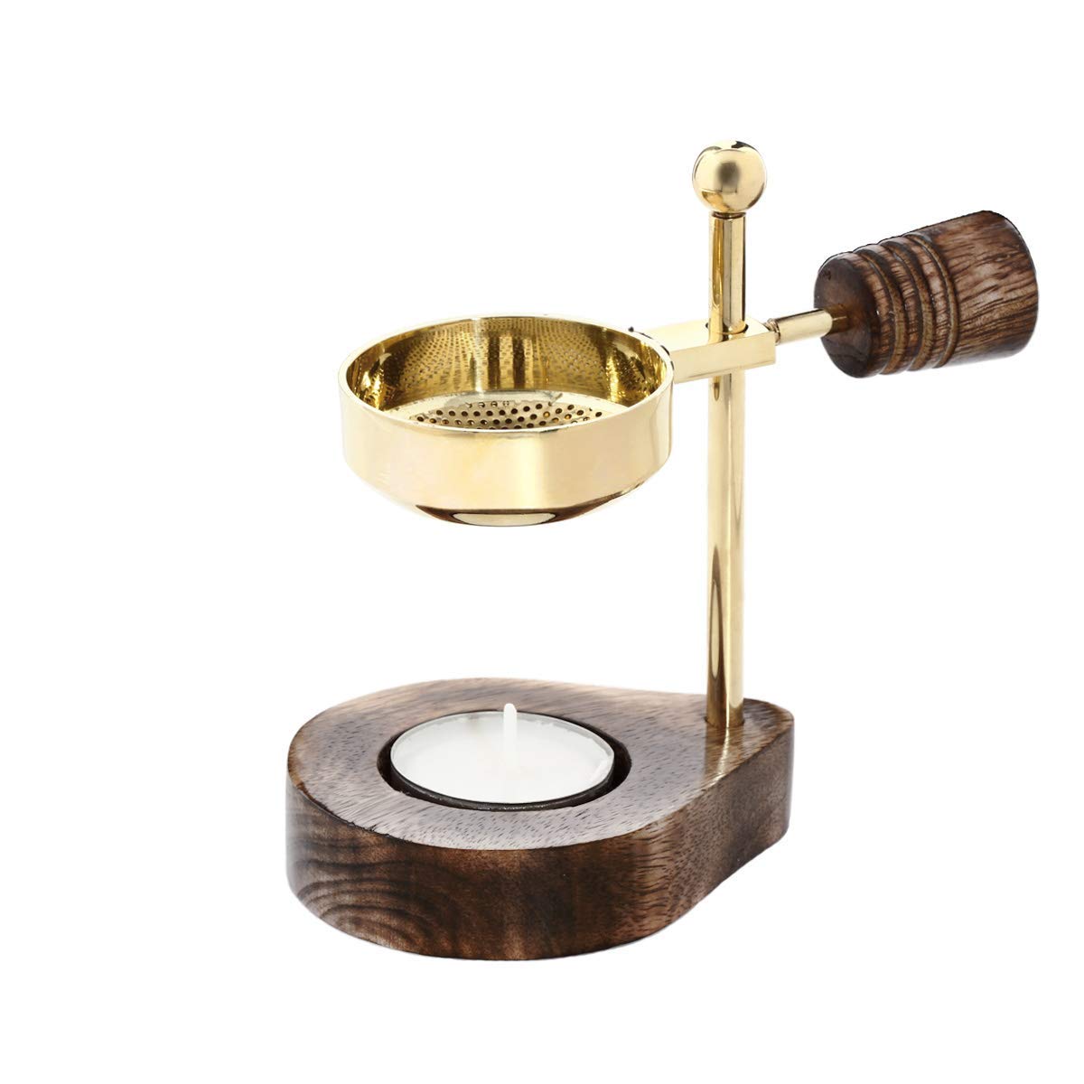 NKlaus Adjustable Incense Burner with Wooden Handle Incense Stand Incense Burner Esoteric 1525