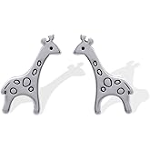 Boma Jewelry Sterling Silver Giraffe Stud Earrings