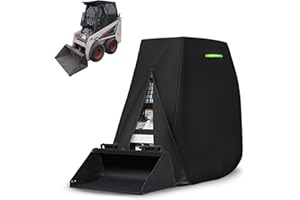 Kistrba Skid Steer Cover, Compatible with Bobcat, GEHI, John Deere, Case IH, New Holland, Cater Pillar, 420D Heavy Duty Oxfor