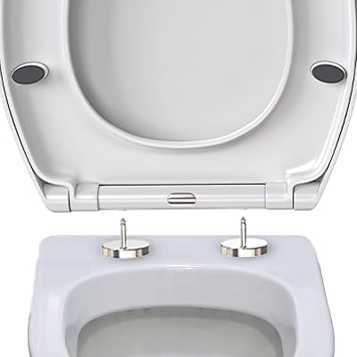 Vivo Technologies Soft Close Toilet Seat, Quick Release Oval Loo Seat, Top