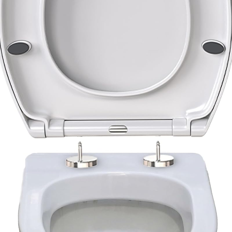 Vivo Technologies Soft Close Toilet Seat, Quick Release Oval Loo Seat, Top