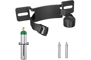 Zhichen star Propane Tank Holder，Propane Tank Mount，Steel Fabrication Nitrogen Tank Holder with Screws and Safety Chain Supported 4"-12" Suitable for Conversion of Various Gas cylinders（Black）