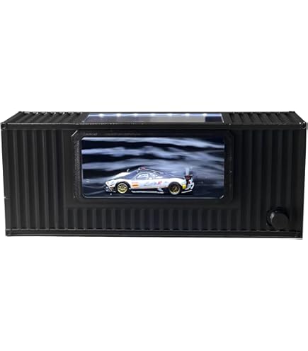 Ctemnpho Túnel de viento de escritorio para coches fundidos a presión 1:64 - Mini simulador de viento y vapor de agua, vitrinas para coleccionistas de coches fundidos a presión y aficionados, negro