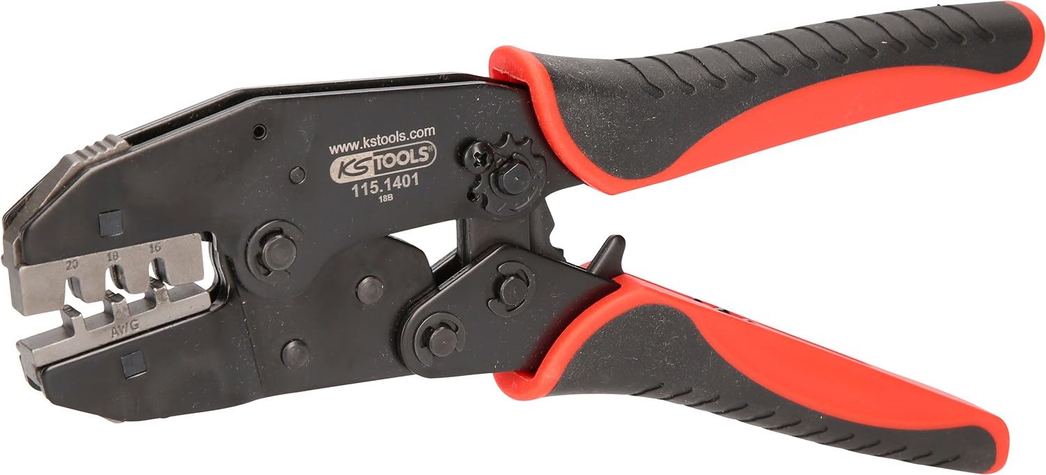 KS Tools 115.1255 Crimping Pliers for German DT and German DTM, Diameter 0.75/1.0/1.5 mm²