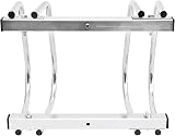 Relaxdays 2-Bike Stand Chromed Steel Floor Wall Mount Bike Rack Outdoor Silver view 7