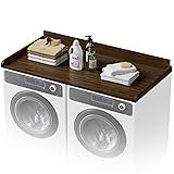 COOLBEBE Washer Dryer Countertop, Wood Washer Dryer