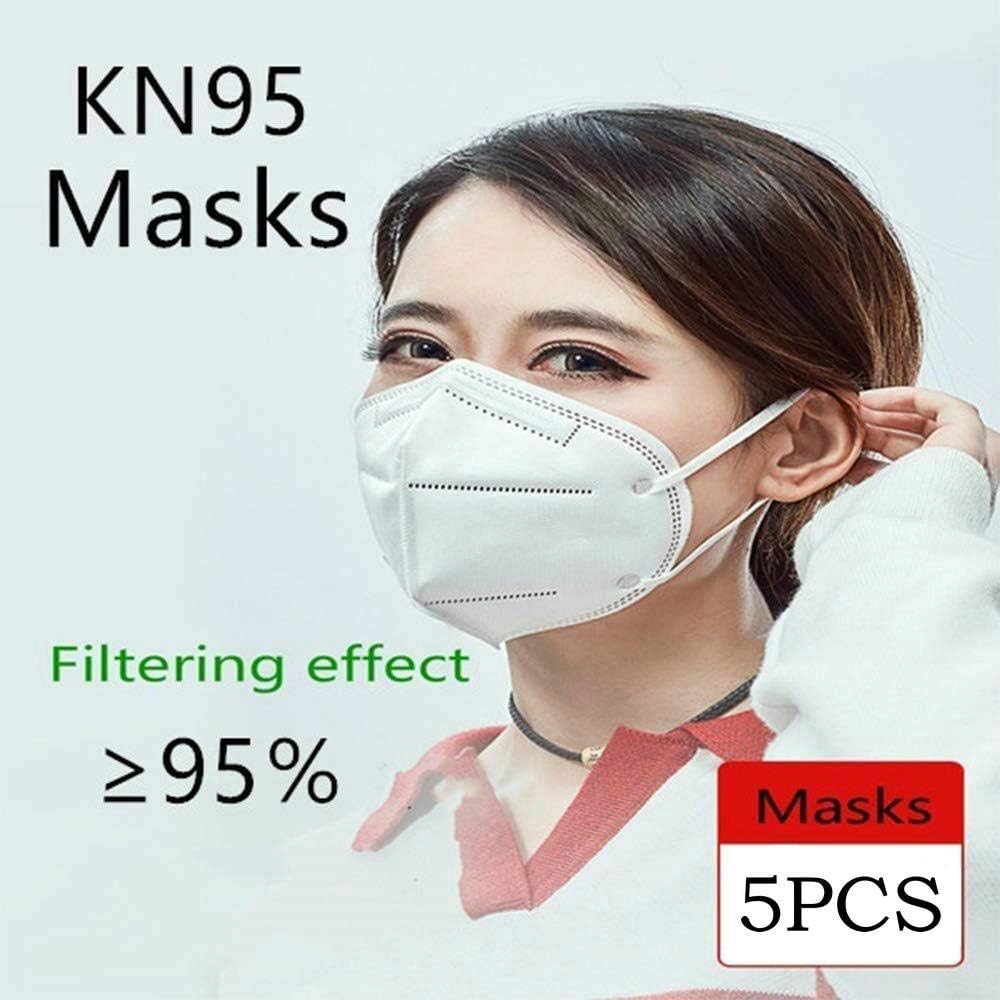 5pcs K95 Mask- Anti Pollution Breathable Ear Loop Face Mouth Masks …