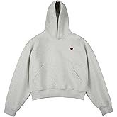 Aelfric Eden Solid Boxy Cropped Pullover Hoodies For Women Men Unisex Y2k Oversized Hoodie Pocket Casual Short Sweatshirt