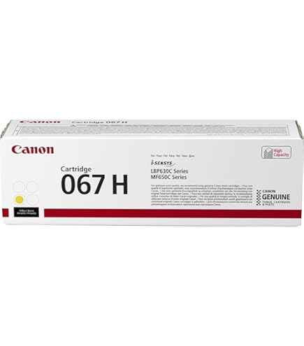 Amazon.com: Canon 067 Yellow Toner Cartridge : Office Products