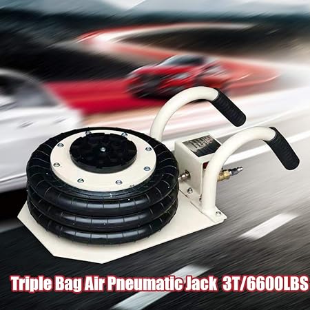 Amazon Co Jp Bstool 空気圧ジャッキ 3トン トリプルバッグ エアジャッキ リフティング 高さ16インチ 空気圧エアジャッキ 耐荷重6600ポンド ラバーリリース 素早く素早く持ち上げ 3トン 車 バイク