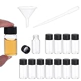 PATIKIL 10ml Clear Glass Vials, 100 Pack Sample