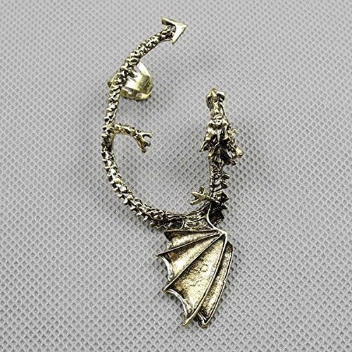 10 Pieces Earrings Ear Earring Supplies Hooks Stud Cuff Clip Punk XF077B Right Side Dragon