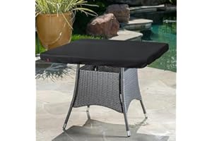 600D Oxford Waterproof Square Table Cover with Elastic Hem Protect Outdoor Patio Tables from Weather Damage (32" x 32" x 4")