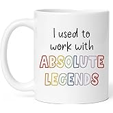 Going Away Gift For Coworker, I Used To Work With Legends, Funny Retirement Gifts, Good Luck, Farewell Present, Going Away Gift For Boss, Colleagues, Men, Women, Friends - Retirement Coffee Mug