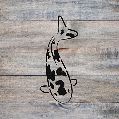 Koi Fish Stencil Template - Reusable Stencil with Multiple Sizes Available