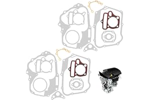 TNJPSEK 2 Pack 125cc 54mm Bore Cylinder Gasket Kit, Chinese Engine Head Stator Clutch Intake Gasket Compatible with 110cc 125cc Engine ATV Dirt Bike Go Kart Quad 4 Wheeler Dune Buggy (1P54FMH 1P54FMI)
